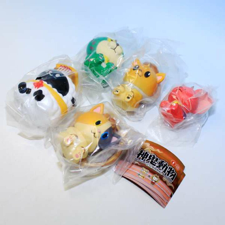 楽天市場 ちびっと神 G G Animal 海外デザイナーシリーズ アニマル 神鬼動物 フィギュア ガチャ パートナートイズ 全５種フルコンプセット ｄｐ台紙おまけ付き 即納 数量限定 トレジャーマーケット