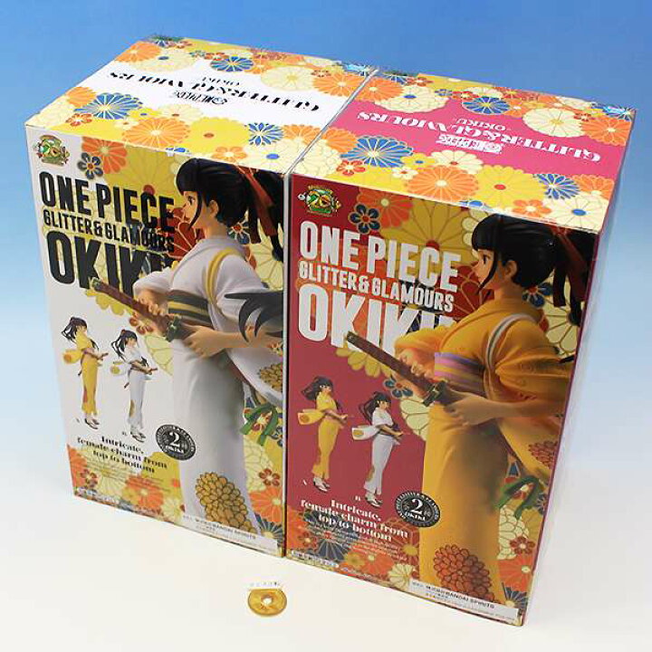 楽天市場 ワンピース Glitter Glamours Okiku お菊 グリッター グラマラス One Piece アニメ フィギュア プライズ バンプレスト 全２種フルコンプセット ポスターおまけ付き 即納 数量限定 トレジャーマーケット