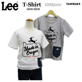 【SALE 80%OFF】Lee リー ポケット付 Tシャツ OREGON デザイン柄 着心地 肌ざわり最高!! コットン 綿100% 赤ちゃん ベビー キッズ 半袖 Tシャツ ホワイト 杢グレー 春夏 子供服 在庫限り (80cm) 半額以下 お買い得 セール LK0381