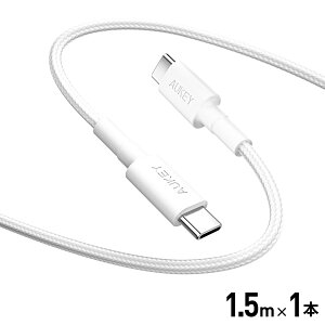 AUKEY USB Type-C �P�[�u�� C-C �ő�60W�o�͑Ή� Impulse Series CB-CC15 1m 1.5m PD �}���[�d�Ή� ���ϋv �����f�[�^�]�� 480Mbps �X�}�z �m�[�gPC �^�u���b�g 2�N�ۏ�