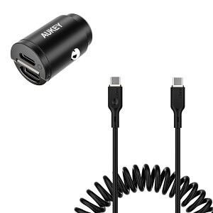 J[`[W+USB-C/Lightning P[uZbg AUKEY I[L[ CCB-53 VK[\Pbg USB-C 2|[g }[d USB[d RC^ Lk^ f[^] 480Mbps PD X}z iPhone Android 2Nۏ