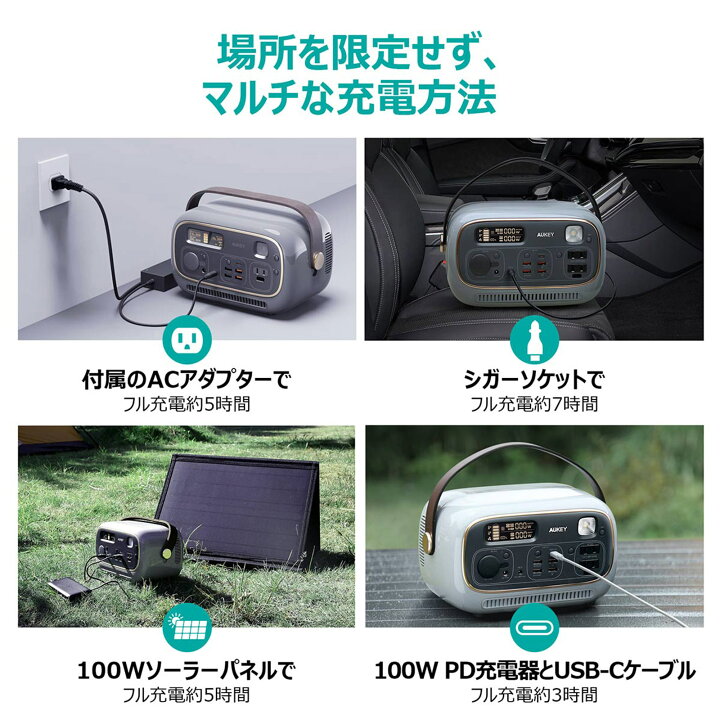 楽天市場】【公式店2年保証】AUKEY ポータブル電源 大容量 約300Wh PS  