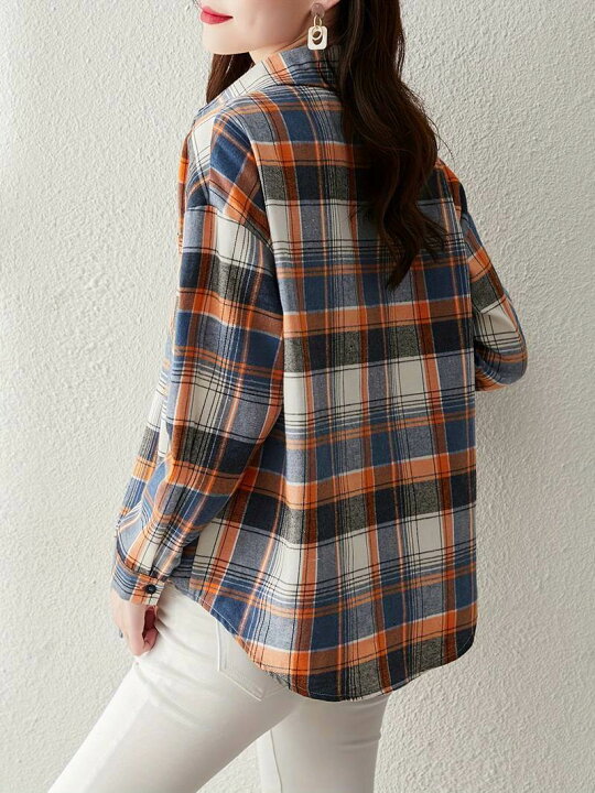 楽天市場】春夏秋チェックシャツ ネルシャツ レディース 楽天市場】春夏秋チェックシャツ ネルシャツ レディース