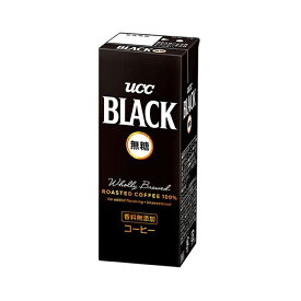 【2箱48本】UCC BLACK 無糖 200ml紙パック