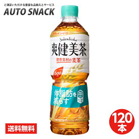 【5箱・120本】コカ・コーラ　爽健美茶 健康素材の麦茶600ml PET【機能性表示食品】【送料無料】