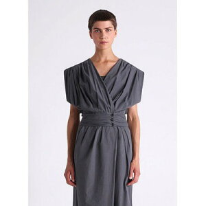 Lemaire �����[�� Gathered cotton-poplin wrap top