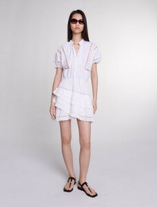 maje Short embroidered dress �����s�[�X �h���X