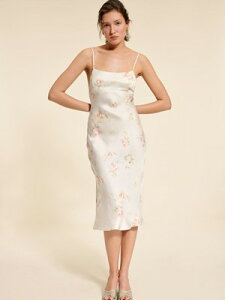 Rouje ���[�W�� Open back midi dress with shell detail straps �����s�[�X �h���X