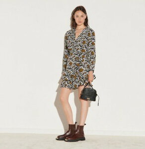 sandro �T���h��Short printed dress �����s�[�X