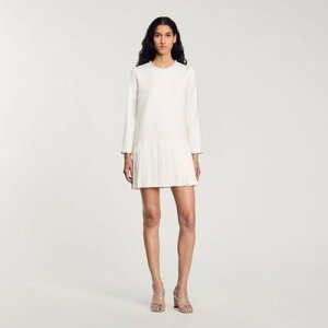 SANDRO �T���h�� Short satin-effect beaded dress �����s�[�X �h���X