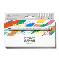 コピックアクレア 6色セット ビビッド COPIC acrea 不透明 耐水性 フラミンゴピンク トマトレッド マンダ…