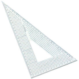 コンサイス ステンエッジ三角定規 60度 長さ約30cm 30T-60 側面ステンレス加工 大きい 定規 ものさし スケール 文房具 製図 カット作業 concise