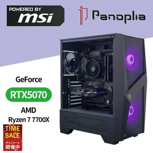 �yP10�{�I20��20:00�`26��01:59�܂Łz�y�V�i/�݌Ɍ���z RTX 5070 Ryzen 7 7700X 8�R�A16�X���b�h 4.5GHz �ő� 5.4GHz Windows 11 64bit SSD1TB ������32GB Panoplia powered by msi R7XB655070PM �p�m�v���A �Q�[�~���OPC �f�X�N