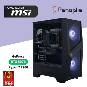 �yP10�{�I9��20:00�`16��01:59�܂Łz�y�V�i/�݌Ɍ���z RTX 5070 Ryzen 7 7700 8�R�A16�X���b�h 3.8GHz �ő� 5.3GHz Win11 SSD1TB ������32GB Panoplia powered by msi R7B855070PM �Q�[�~���O �f�X�N�g�b�vPC �p�m�v���A �Q�[