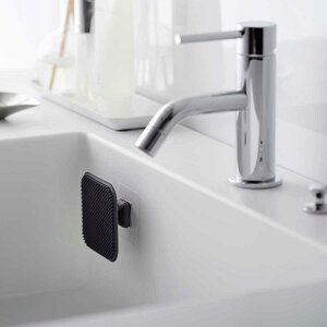 シリコンスポンジ 山崎実業 正規品 tower タワー マグネットサニタリーシリコーンスポンジ マグネットが付く壁面に簡単設置 サニタリーシリコンスポンジ 浮かせて収納 シンク周り 洗面台周