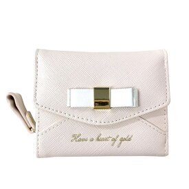 財布 女の子 小学生 Sherie Lips レターリボン ミニラウンド財布 hcj-102 キッズ お財布 女子 ミニ財布 レディース 中学生 高校生 リボン シンプル コンパクト 大人っぽい 三つ折り財布 3つ折り財布 おしゃれ 小さめ ミニサイフ ミニウォレット プレゼント 高学年 低学年