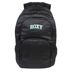 ロキシー リュック 通学リュック サブバッグ ROXY GOOUT カレッジ風ロゴ リュックサック 最大30L rbg231301 保冷ポケット付き バッグ デイパック 通学 ブラック 女の子 女子 男の子 男子 中学生 高校生 小学生 大学生 高学年 ブランド 部活 おしゃれ 通学バッグ 修学旅行 黒