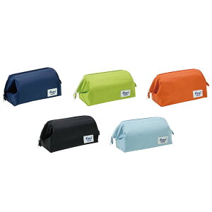 【在庫限り】パックンポーチ セキセイ フィンダッシュ 収納ボックス ポーチ 自立式ポーチ ペンケース 化粧ポーチ 小物入れ (FINN-7707) 大容量の2WAYポーチ sedia ネイビー ライム パンプキン ブ