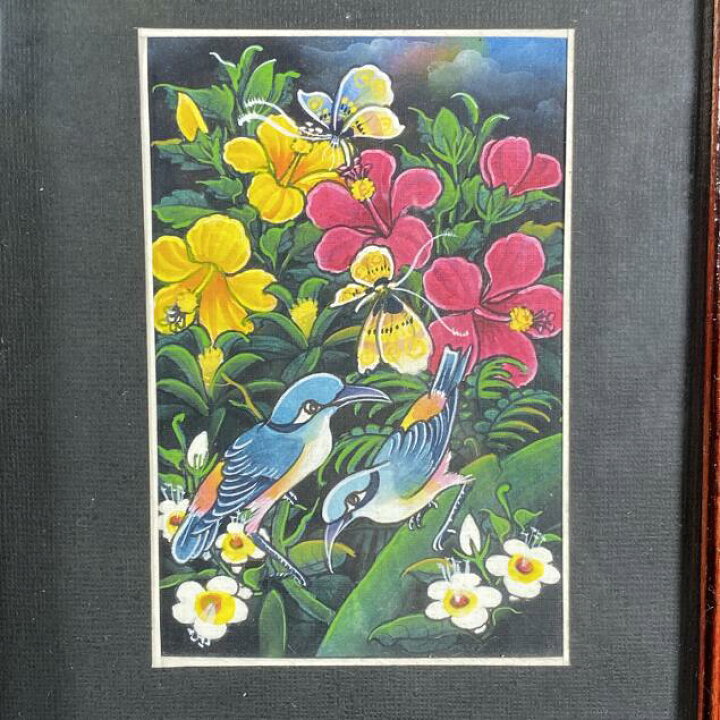 楽天市場】【春 新生活 インテリア セール中】 バリ 絵画 鳥の絵 花と 