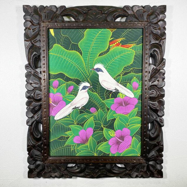 楽天市場】【 ポイントUP 限定saleクーポン 】 バリ絵画 鳥の絵 