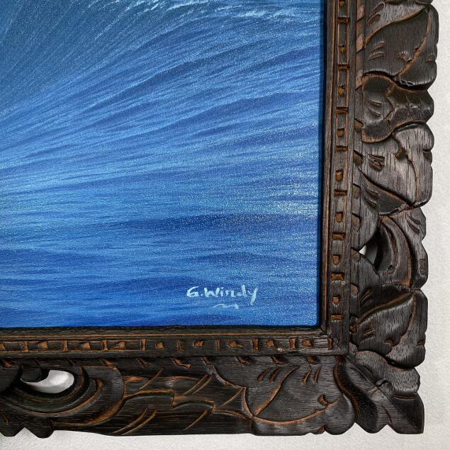 楽天市場】バリ絵画 波の絵 windy作 73×43cm 額付き (1507) バリ島