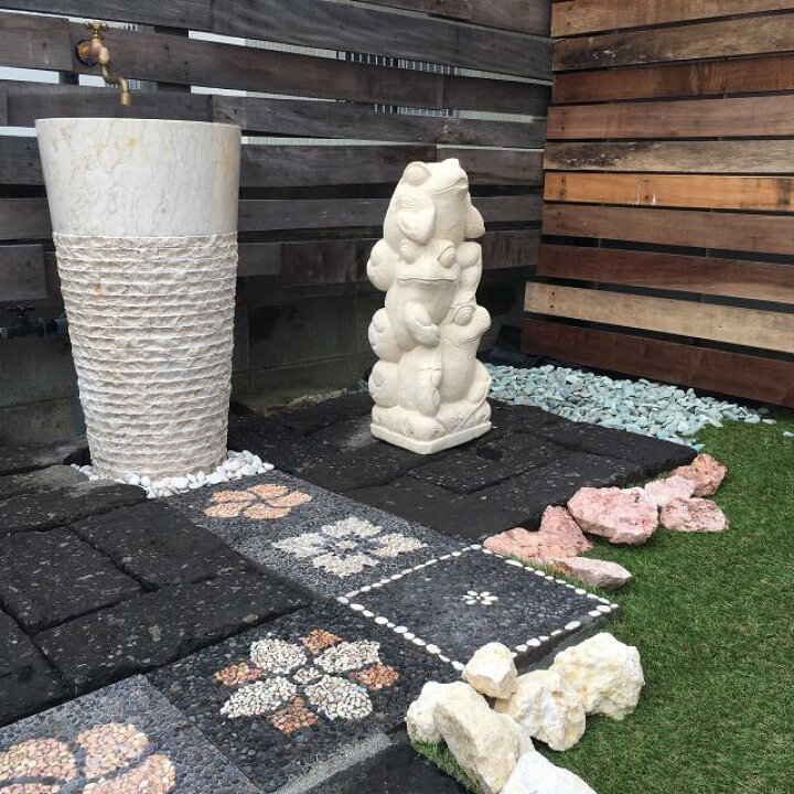 楽天市場】敷石 ステップストーン 踏み石 飛び石 平板 石板 四角 30cm 