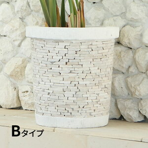 【インテリア雑貨 おしゃれ バリ風】 プランター 植木鉢 丸 H38cm 白 白色 ホワイト 石 大型 2タイプ おしゃれ アジアン プランター アジアン雑貨 インテリア バリ風 バリ島 ガーデンポット お