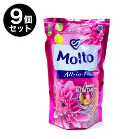 福袋 500円offクーポン付【 9個セット まとめ買い 】 molto モルト 柔軟剤 ALL IN 1 PINK オールインワン ピンク 650ml ウルトラケア バリ モルト 柔軟剤 バリ島の柔軟剤 柔軟材 モルト 詰め替え用 ホテル タオル リゾート バリ風 詰替用 セット売り 日用品 大容量