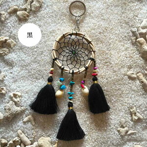 【メール便のみ】 ドリームキャッチャー ラタンリング タッセル 小 7色 カー用品 カーアクセサリー バリ島製 アジアン雑貨 ビーズ 貝殻 かわいい インテリア バリ インドネシア 幸運 風水 開