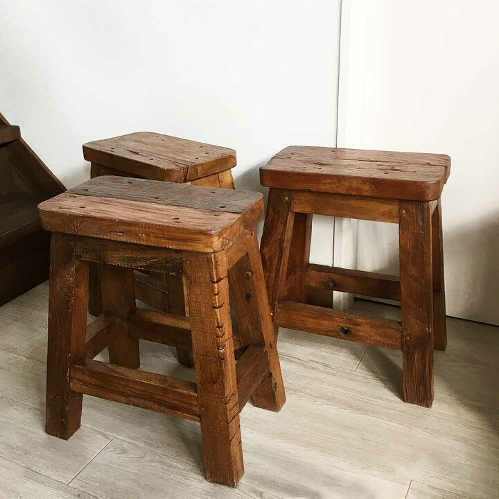 楽天市場】家具 椅子 木製 スツール 古木 チェア 椅子 イス ブラウン 