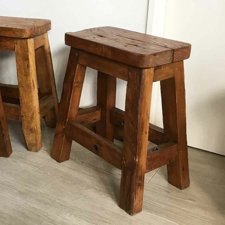 楽天市場】家具 椅子 木製 スツール 古木 チェア 椅子 イス ブラウン 