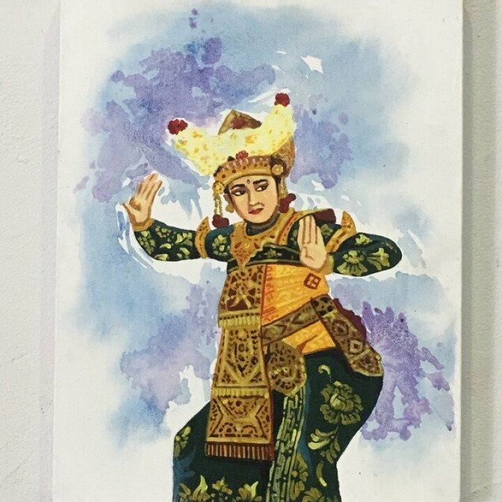 楽天市場】【 スーパーSALE！50%OFF 】 バリ絵画 人物画 レゴンダンス 