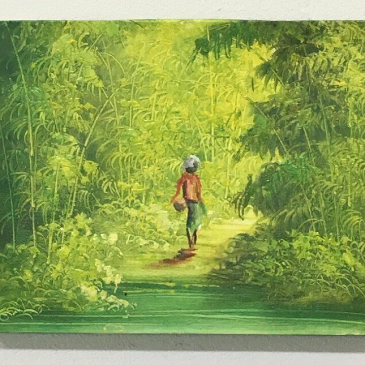 楽天市場 最大1500円offクーポン配布中 バリ絵画 森の絵 水汲み女性 B 3 W25 H 1178 3 バリアート バリ絵画 風景画 森の絵 癒し インテリア アートパネル アジアン 雑貨 バリ雑貨 開運 風水 アジアン バリ雑貨 石材のクプクプ