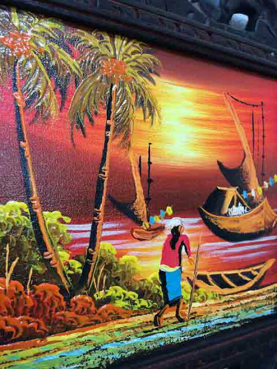 楽天市場】【春 新生活 インテリア セール中】 バリ絵画 風景画 海辺と 