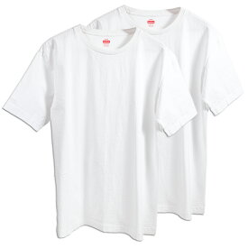 【最大1000円オフクーポン対象】Healthknit ヘルスニット 半袖Tシャツ パックT 2枚組 無地 白 2PACK S/S T-SHIRT H2102M003 メンズ レディース ストリート メール便対応【 メール便で 送料無料 】【買い回り】