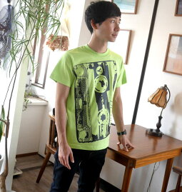 DemoTape(デモテープ)Tシャツ(ライムグリーン)-BPGTbk001tee-lm-G完-半袖カセットテープロックTシャツバンド音楽音源アメカジカジュアルかっこいいメンズレディースファッション大きめサイズ緑色春夏秋服コーデコットン綿100%【RCP】