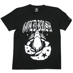 GOLDRUSH(ゴールドラッシュ)Tシャツ(ブラック)BPGTsp009tee-bk-じ完-半袖tee黒色ROCKロックTシャツカジュアルアメカジかっこいいメンズレディースユニセックスブランド大きめサイズコットン綿100%Tシャツ屋さんバンビ【RCP】