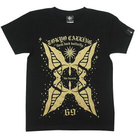 butterfly Tシャツ (ブラック) BPGT sp010tee-bk -Z- 半袖 黒色 バタフライ 蝶々 ちょうちょ 昆虫 アメカジ カジュアル プリント メンズ レディース ペア ユニセックス ファッション 大きいサイズ コットン綿100% Tシャツ屋さんバンビ【RCP】