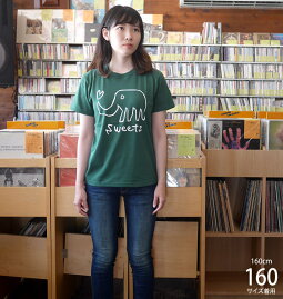 sweetsTシャツ(IVグリーン)BPGTsp013tee-ivg-じ完-半袖teeトップスかわいい落書き象ゾウアニマル柄動物イラストプリントオリジナルカジュアルメンズレディースユニセックス深緑色綿100%春夏秋服コーデTシャツ屋さんばんび【RCP】