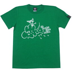 RainTシャツ(グリーン)BPGTsp016tee-gr-Z完-半袖緑色レイン雨あめイラストかわいい可愛いポップキャラクターカジュアルメンズレディースペアユニセックス春夏秋服コーデ大きめサイズコットン綿100%Tシャツ屋さんバンビ【RCP】