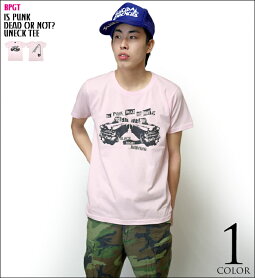 Ispunkdeadornot?UネックTシャツ-BPGT-sp035ut-G-パンクTシャツロックTシャツカットソーかっこいいライブフェスオリジナルプリントメンズレディースユニセックス大きいサイズピンク半袖綿【RCP】