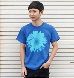 BambiFlowerTシャツ(ロイヤルブルー)BPGTsp070tee-rb-Z完-半袖フラワー花柄フォト写真かわいいアメカジカジュアルメンズレディースユニセックス綿100%青色春夏秋服コーデオリジナルグラフィックプリントTシャツ屋さんバンビ【RCP】