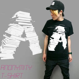 anonymityTシャツ(ブラック)sp072tee-bk-Z完-半袖黒色Book本小説T-SHIRTSかっこいいアメカジカジュアルグラフィックメンズレディース男女兼用コットン綿100%大きめサイズオリジナルブランドTシャツ屋さんバンビ【RCP】