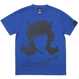 Groupie（グルーピー）Tシャツ (ロイヤルブルー) sp079tee-rb-Z完- 半袖Tee ROCK ロックTシャツ バンドTシャツ ファン メンズ レディース ユニセックスブランド アメカジ カジュアル かっこいい プリントTシャツ 青色 コットン綿100%【RCP】