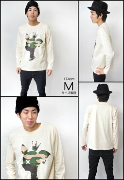 迷彩バンビロングスリーブTシャツ-BPGTsp088lt-Z完-長袖ロンTeeキャラカモフラージュかわいい可愛いbambiこじか子鹿プリントカジュアルアメカジメンズレディースペア男女兼用オリジナルナチュラル寒い春秋冬服コーデコットン綿100%【RCP】