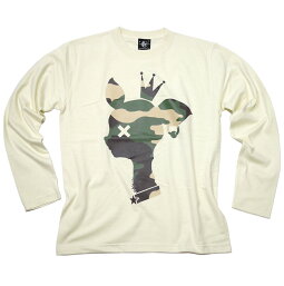 迷彩バンビロングスリーブTシャツ-BPGTsp088lt-Z完-長袖ロンTeeキャラカモフラージュかわいい可愛いbambiこじか子鹿プリントカジュアルアメカジメンズレディースペア男女兼用オリジナルナチュラル寒い春秋冬服コーデコットン綿100%【RCP】