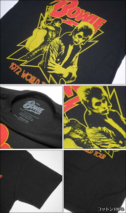 1972WorldTourTシャツ(DavidBowieデヴィッドボウイ)-IMPACT-db-wt72-bk-G-アーティストロックROCKロックTシャツワールドツアー1972グラムロックメンズユニセックス半袖ブラック黒色セレクトアイテムファッション【RCP】