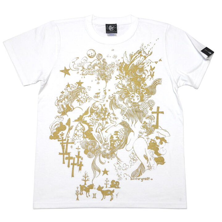 楽天市場 双子座ガール Tシャツ ホワイト Baster Great Bg008tee Wh Z完 半袖 ジェミニ Gemini ふたご座 星座 イラスト コラボ かわいい きれいめカジュアル アメカジコーデ メンズ レディース 男女兼用 大きいサイズ 白色 コットン綿100 Tシャツ屋さんバンビ Rcp