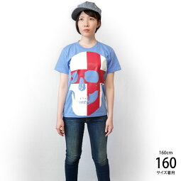 セントジョージクロススカルTシャツ(サックス)tgw041tee-sax-Z完-半袖水色パンクロックTシャツドクロガイコツ髑髏イングランド英国十字旗かっこいいオリジナルメンズレディース男女兼用ブランド大きいサイズTシャツ屋さんバンビ【RCP】