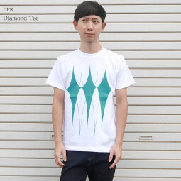 ダイヤTシャツ(ホワイト)-LPRj02tee-wh-Z完-半袖白色ダイヤモンドトランプグラフィックメンズレディースユニセックスストリートアメカジカジュアルスポーツ春夏秋服コーデコットン綿100%オリジナルTシャツ屋さんバンビ大きいサイズ【RCP】